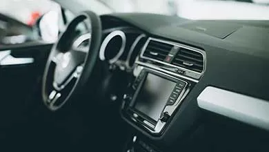 Interior of car