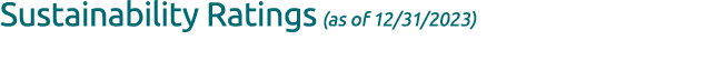 Sustainability Ratings (as of 12/31/2023)